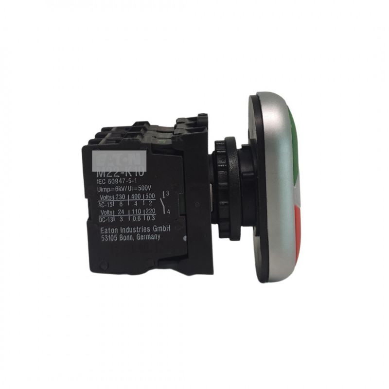 M22-DDL-GR-X1/X0/K11/230-W - BOTAO DUPLO ILUMINADO