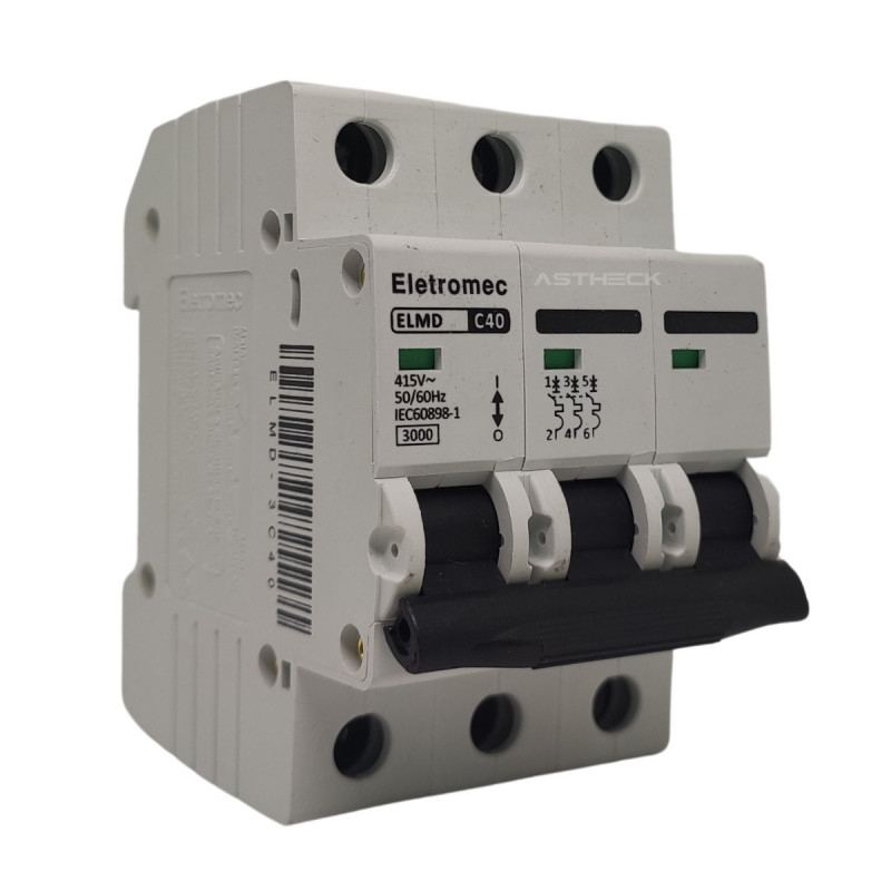 ELMD-3C40 - DISJUNTOR 40A 3P 3KA 415V ELETROMEC