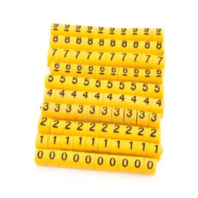 Identificador Marcador Fios Cabos Anilhas 1000pcs - de 0 a 9
