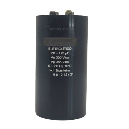 CAPACITOR ELETROLÍTICO 161-193UF 330V 50-60HZ 70ºC (JL)