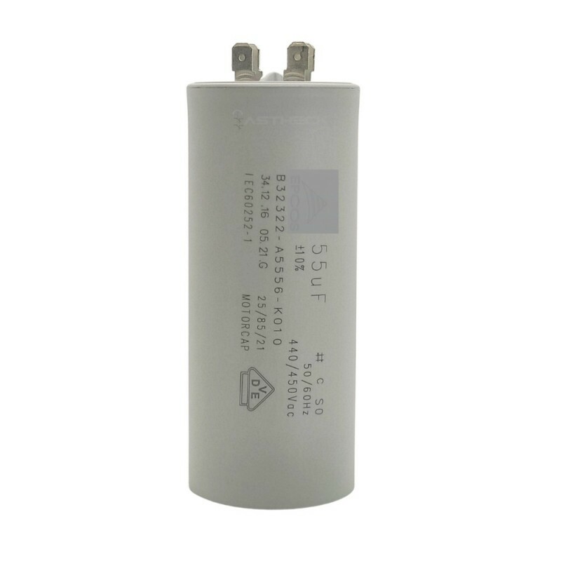 CAPACITOR 55UF 440/450VAC 50/60HZ (EPCOS) B32322-A5556-K010