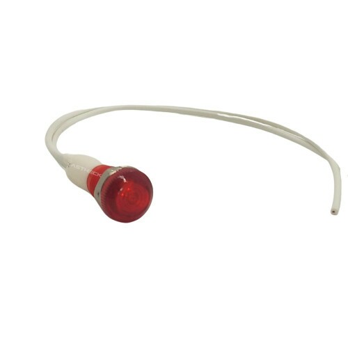 Sinaleiro Olho De Boi Com Rabicho 220v Lk10 Vermelho - Lukma