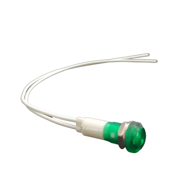 Sinaleiro Olho De Boi Com Rabicho 220v Lk10 Verde - Lukma