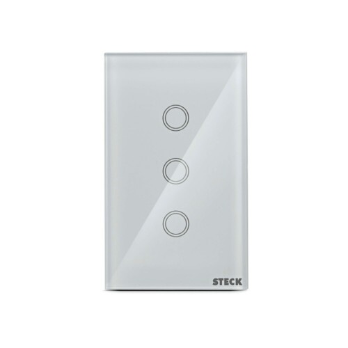 Interruptor Inteligente Wifi 3 Botões Touch Branco Smarteck