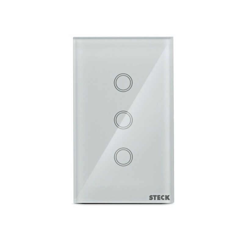 Interruptor Inteligente Wifi 3 Botões Touch Branco Smarteck