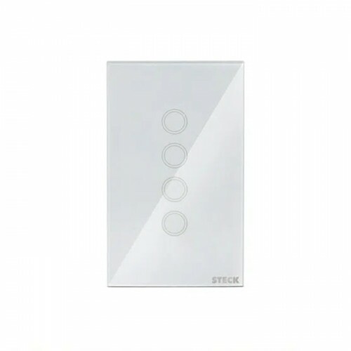 Interruptor Inteligente Wifi 4 Botões Touch Branco Smarteck