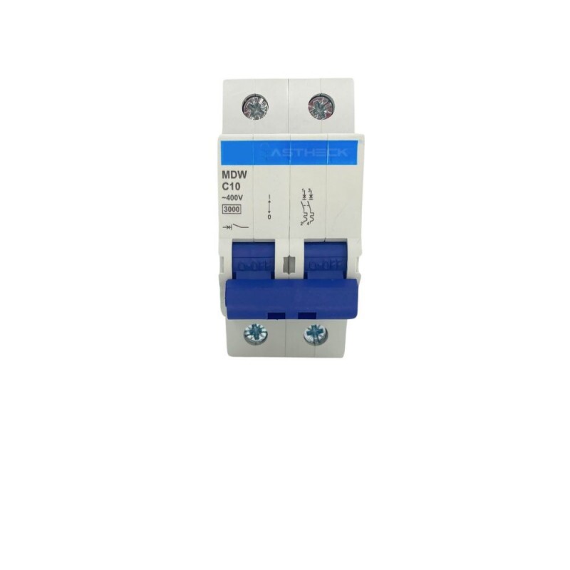 Minidisjuntor Termomagn 10a 2 Polos Mdw-c10-2