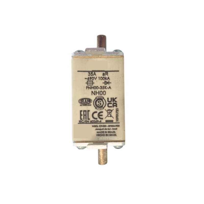 Fusivel Nh Ar Tamanho 00 Tipo Faca  Ultra Rápido 35a