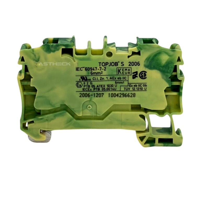 Borne mola 6mm terra vd/am  Kit com 10