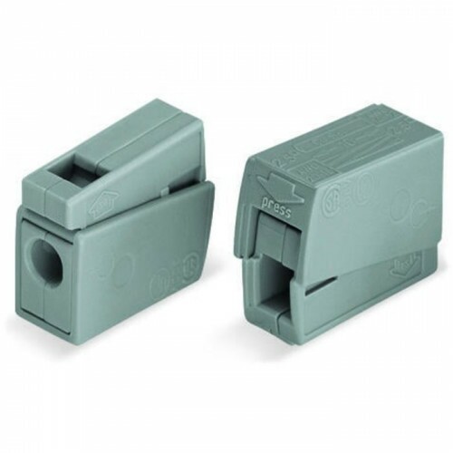CONECTORES WAGO EMENDA 1 ENTR + 1 SAÍDA MOD. 224-101 cinza