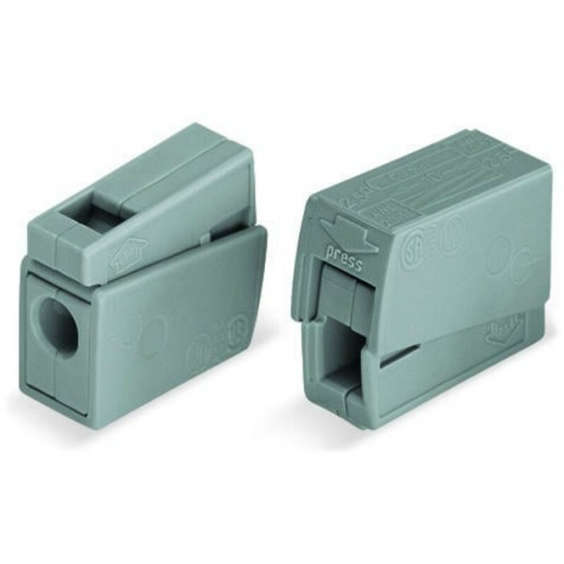 CONECTORES WAGO EMENDA 1 ENTR + 1 SAÍDA MOD. 224-101 cinza