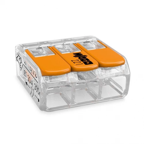 Conector Wago 3 vias 221-413 4mm UNIDADE