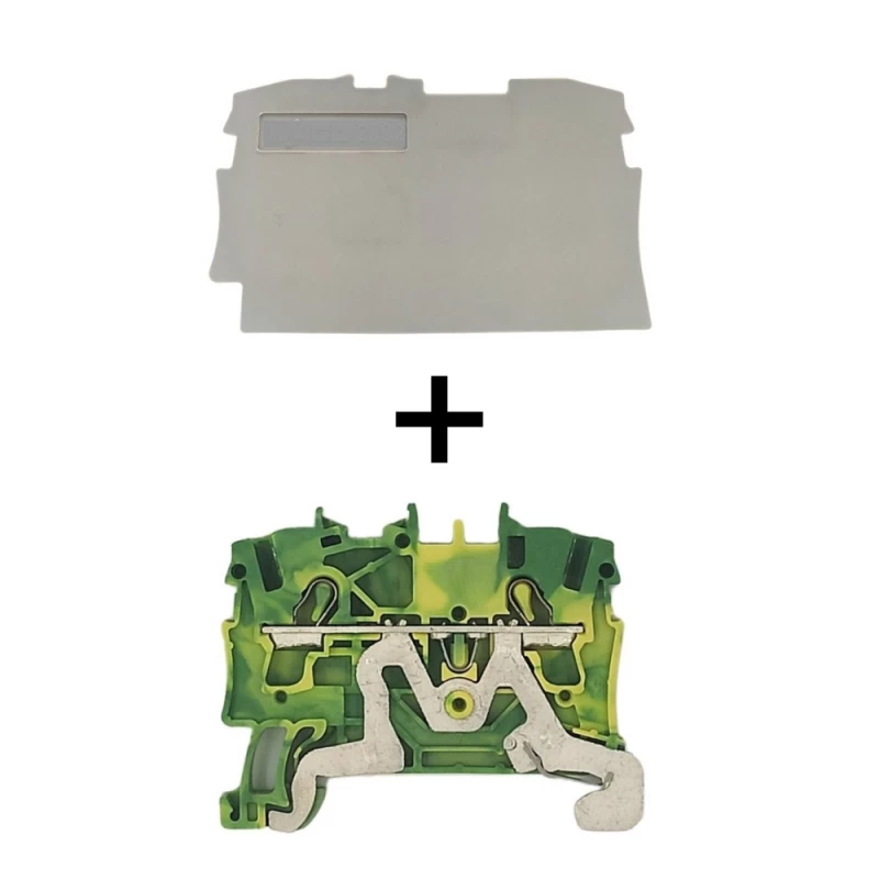 Borne Mola Terra 10pçs 2002-1207+ Tampa Para Borne 2,5m 5pçs 2002-1291