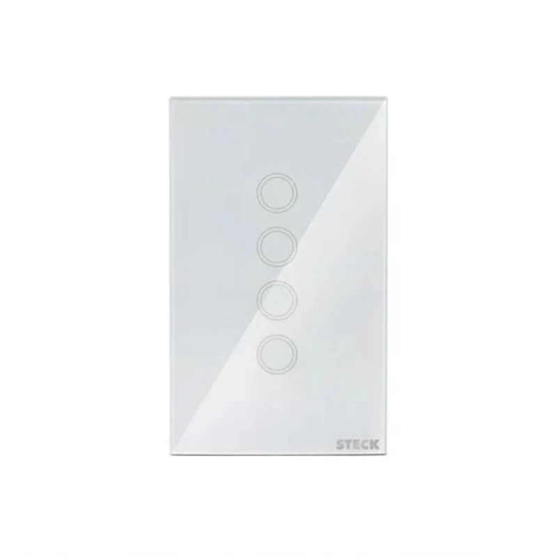 Interruptor Inteligente Wifi 4 Botões Touch Branco Smarteck