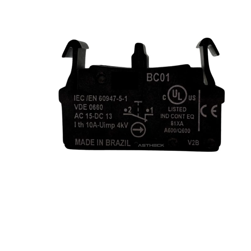 Bloco Auxiliar Weg Bc01-csw Nf Simples Para Botão Emergência